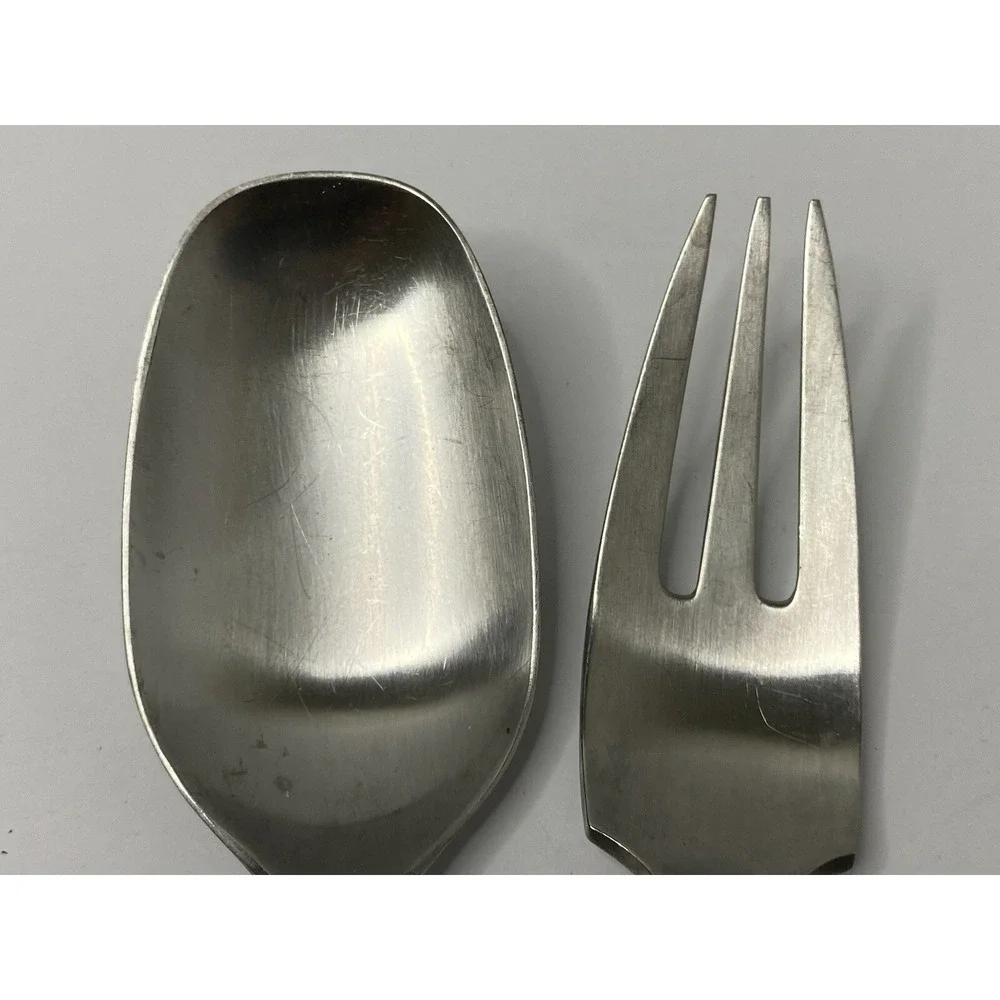 Dansk Designs Thor Stainless Finland Serving Spoon & Meat Fork